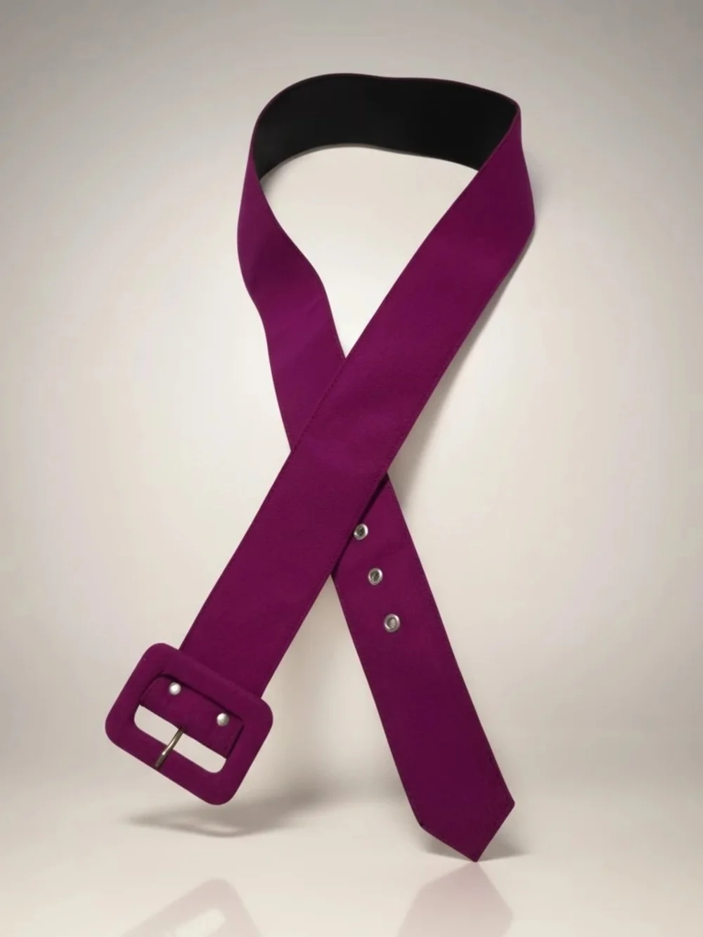 Wide Fabric Women's Fashion Belt - Fuchsia Color